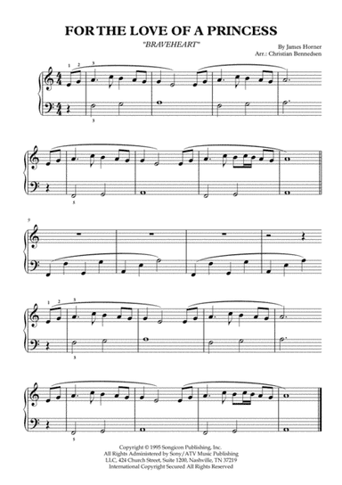 For The Love Of A Princess (arr. Christian Bennedsen)