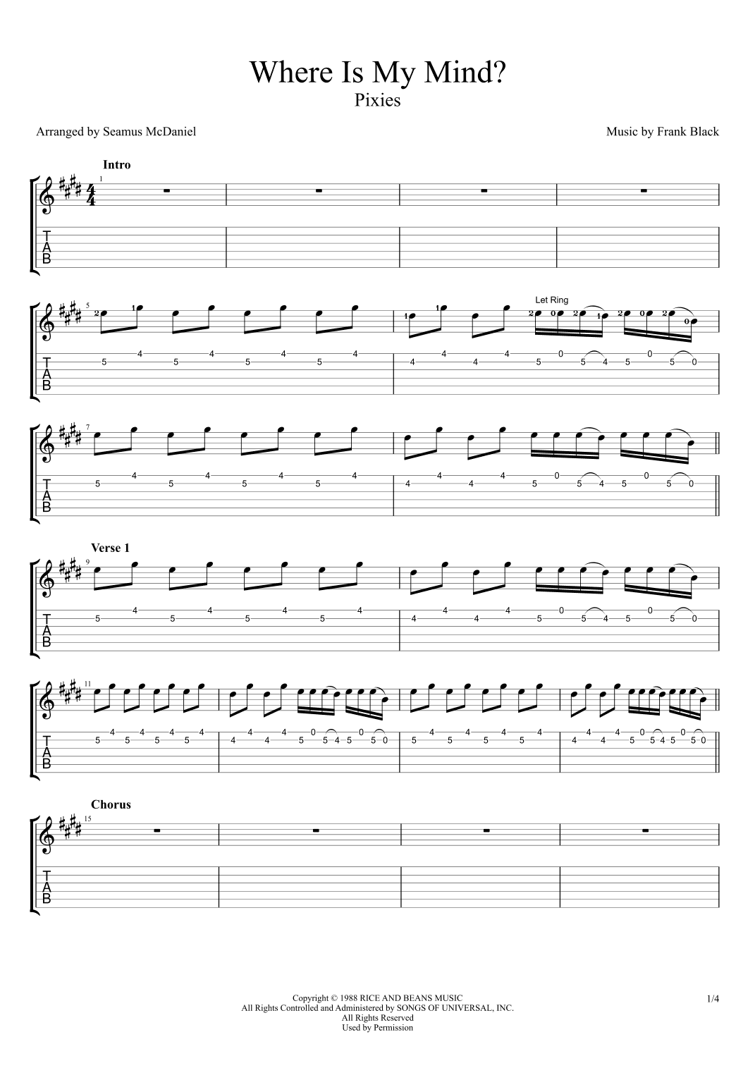Where Is My Mind? (arr. Seamus McDaniel)