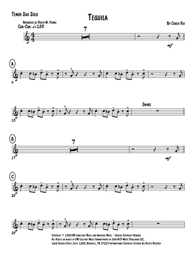 Tequila (arr. David W. Young)