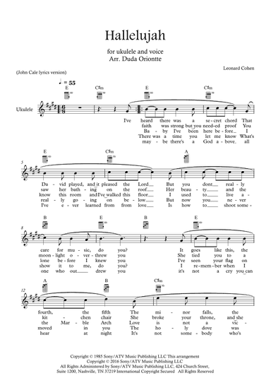 Hallelujah (arr. Duda Oriontte)