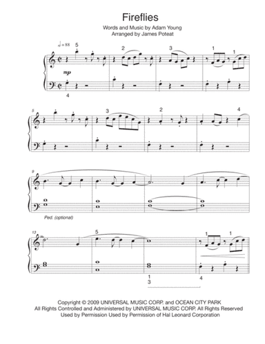 Fireflies (arr. James Poteat)