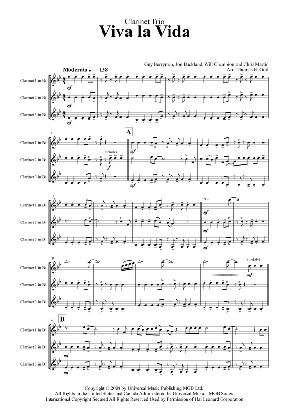 Viva La Vida (arr. Thomas Graf)