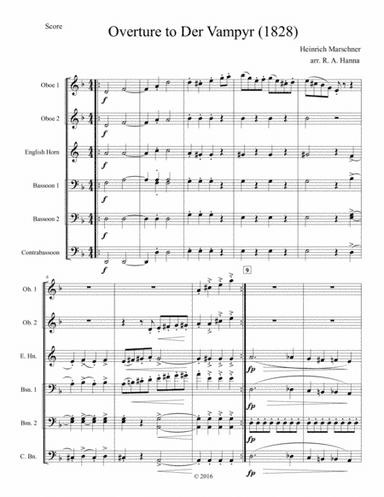 Overture to Der Vampyr (Double Reed Ensemble) (arr. R. A. Hanna)