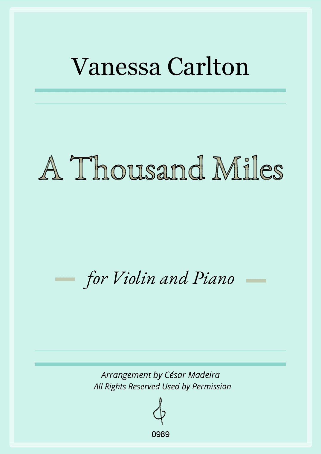 A Thousand Miles (arr. César Madeira)