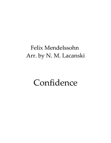 Confidence (arr. Nick Lacanski)