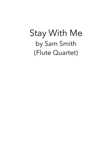 Stay With Me (arr. Dawson Music UK)