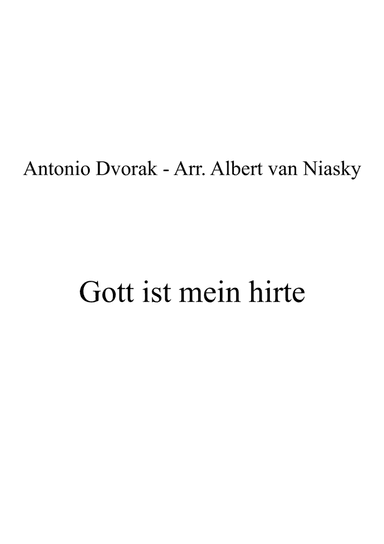Antonin Dvorak _ Gott ist mein Hirte (Psalm 23, 1-4)_Ab major key (or relative minor key) (arr. NOWO)