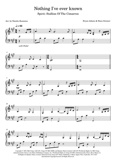 Nothing I've Ever Known (arr. Natalie Kuzmina aka nattaliepiano)