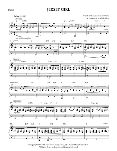 Jersey Girl (arr. Chris King)
