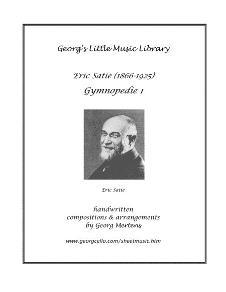 Eric Satie - Gymnopedie 1 arr. for guitar (arr. Georg Mertens)