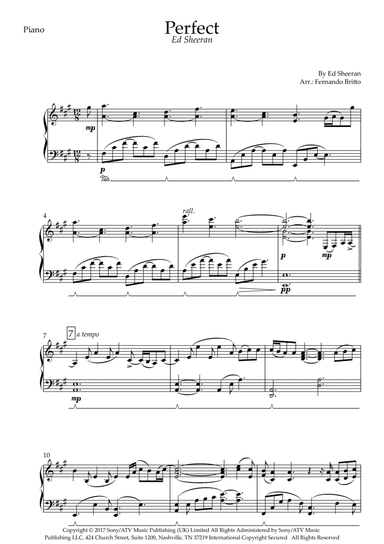 Perfect (arr. Fernando Britto)