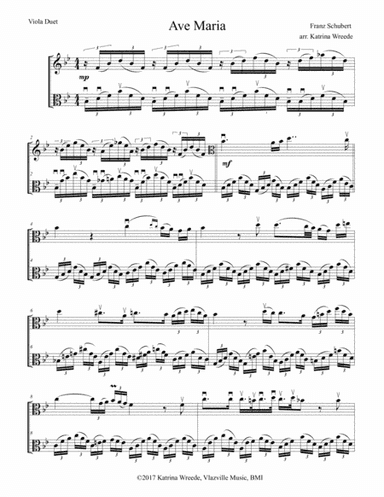 Ave Maria for 2 violas (arr. Katrina Wreede)