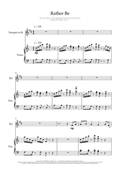 Rather Be (arr. Matthew pyeon)