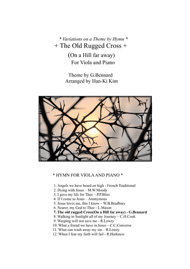 The old rugged Cross(On a hill far away) - For Viola and Piano (arr. Han-Ki Kim)