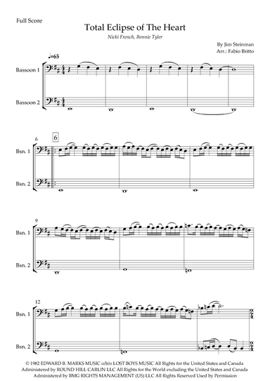 Total Eclipse Of The Heart (arr. Fabio Britto)