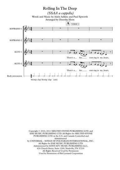 Rolling In The Deep (arr. Dorothy Horn)