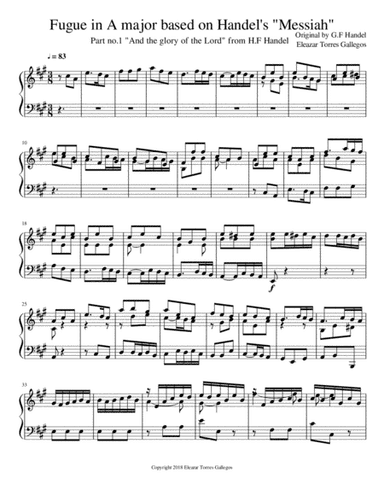Fugue based on "And The Glory Of The Lord" (Handel's Messiah)