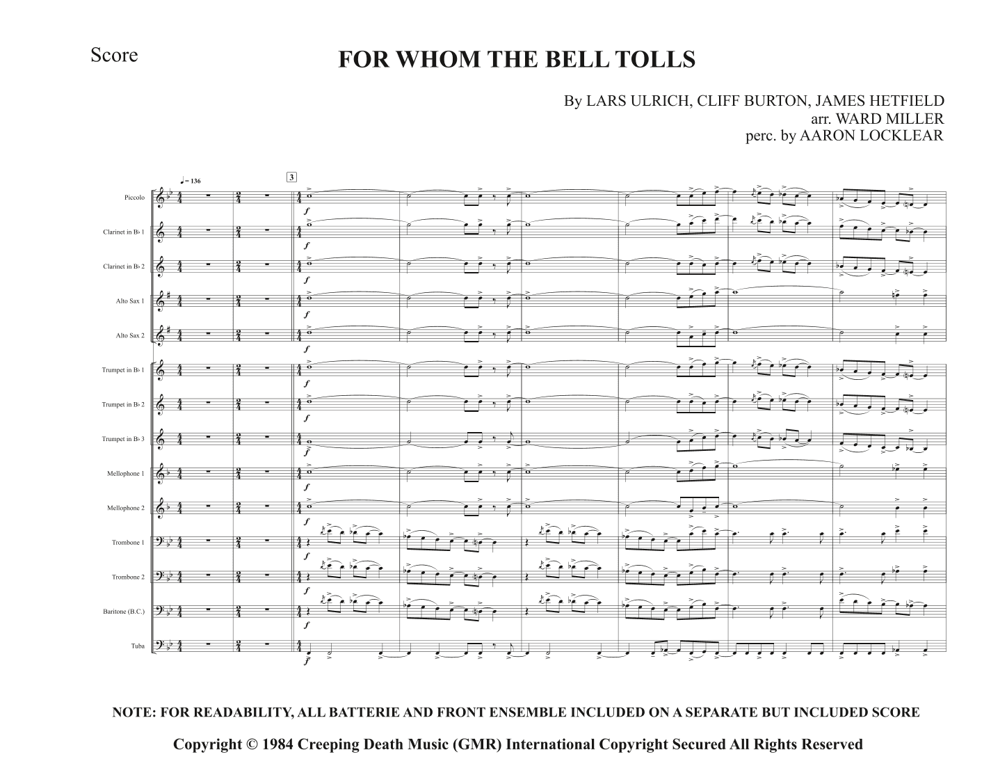 For Whom The Bell Tolls (arr. Ward Miller)
