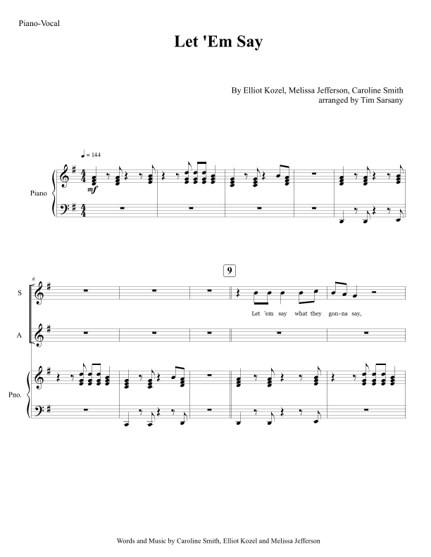 Let Em Say (arr. Tim Sarsany)