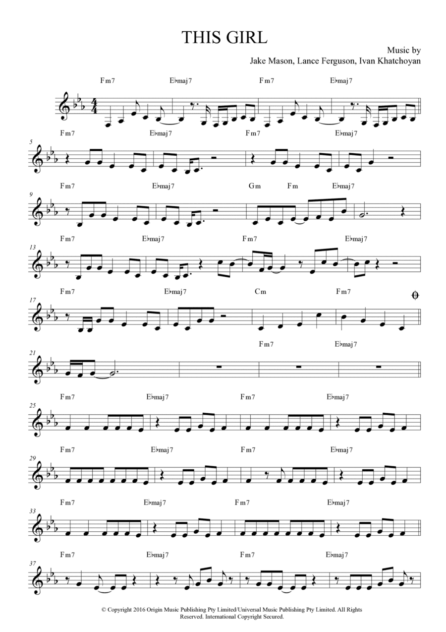 This Girl (arr. Anderson Quevedo)