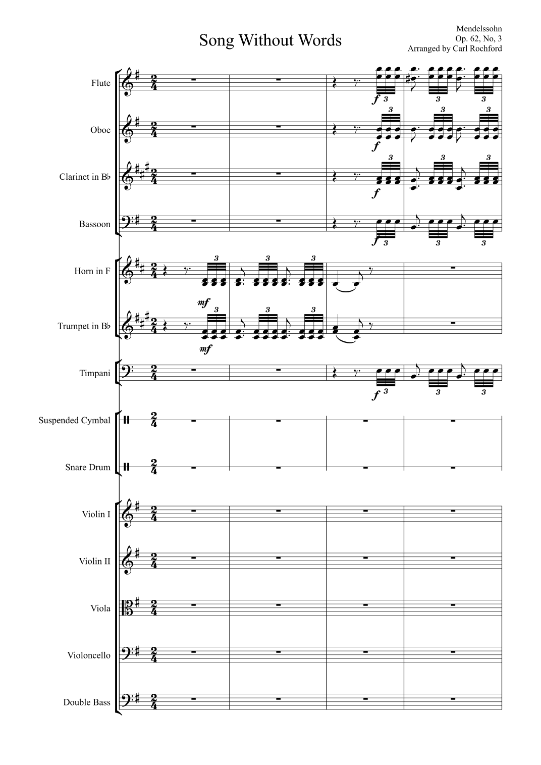 Funeral March from 'Songs without words' (arr. Carl Rochford)