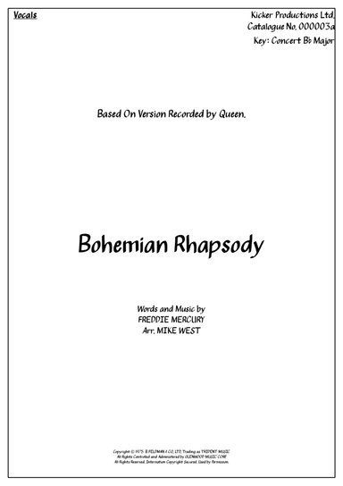 Bohemian Rhapsody (arr. Arr. Mike West)