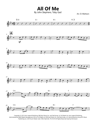All Of Me (arr. Douglas Wattson)