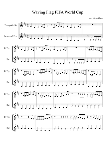 Wavin' Flag (coca-cola Celebration Mix) (arr. Xiran Zhou)