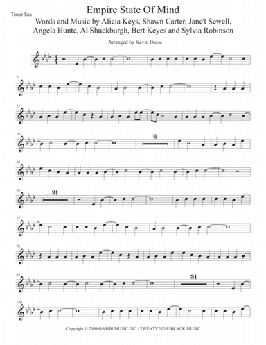Empire State Of Mind (Part II) Broken Down (arr. Kevin Busse)