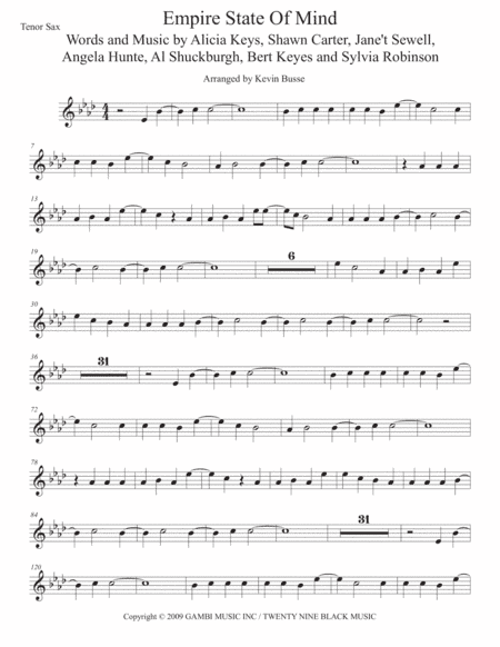 Empire State Of Mind (Part II) Broken Down (arr. Kevin Busse)