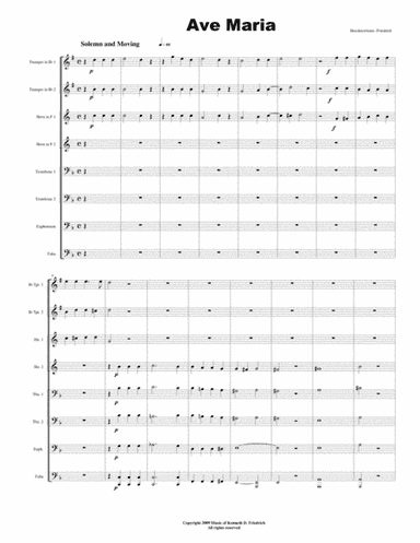Bruckner - Ave Maria (arr. Kenneth D. Friedrich)