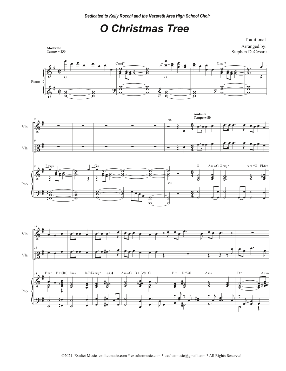 O Christmas Tree (Duet for Violin and Viola) (arr. Stephen DeCesare)