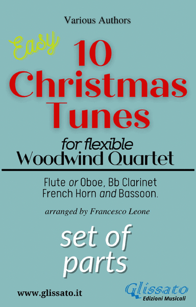10 easy Christmas Tunes - Flex Woodwind Quartet (set of parts) (arr. Francesco Leone)