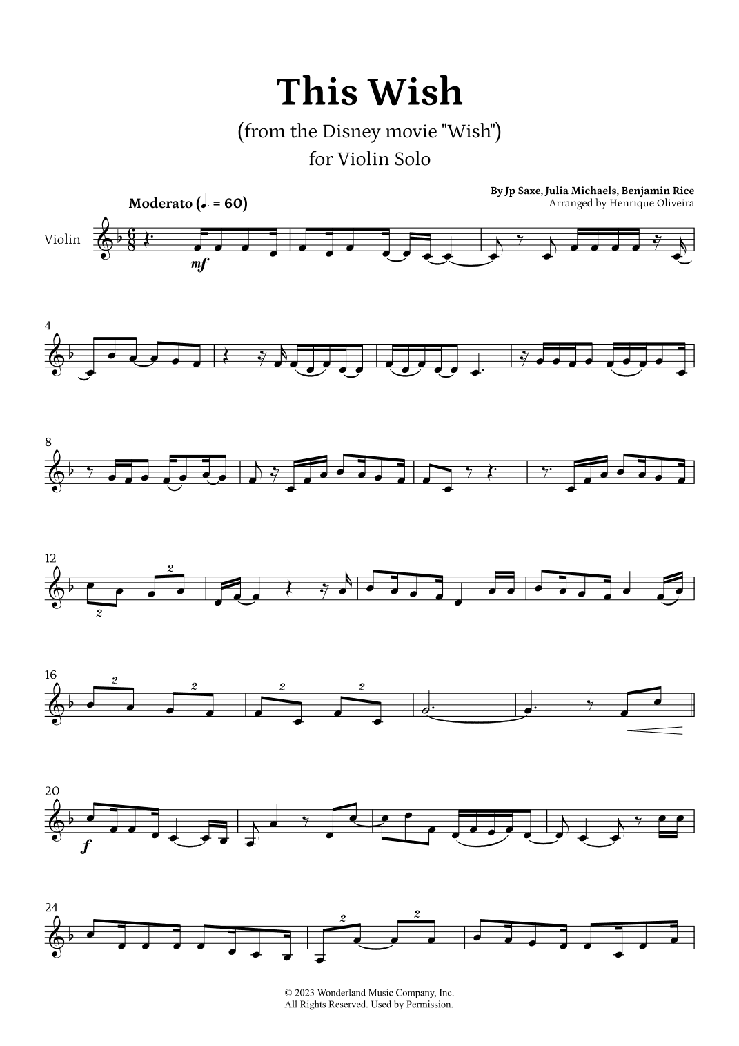 This Wish (arr. Henrique Oliveira)