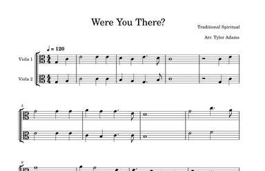 Were You There? (Easy Viola Duet) (arr. Tyler Adams)