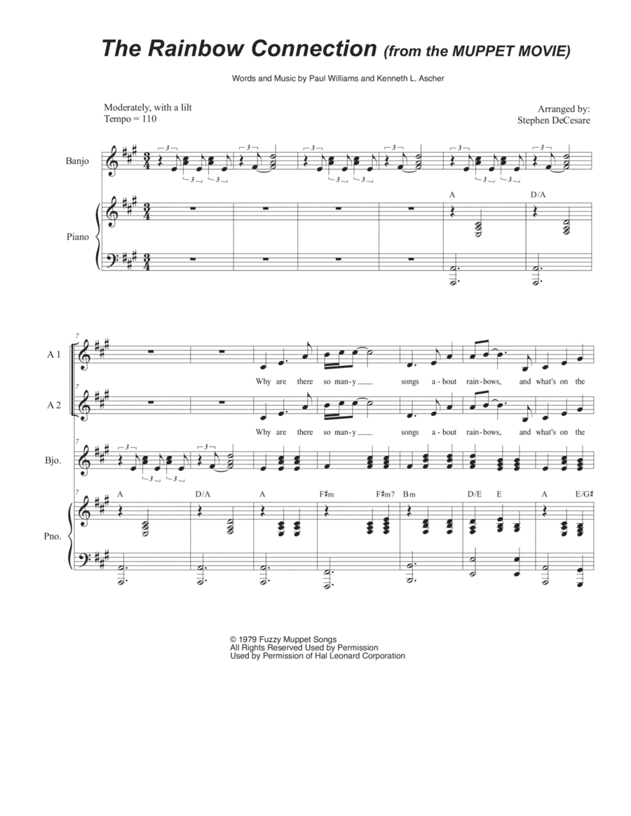 The Rainbow Connection (arr. Stephen DeCesare)