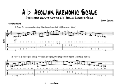 Ab Aeolian Harmonic Scale (4 Ways to Play)
