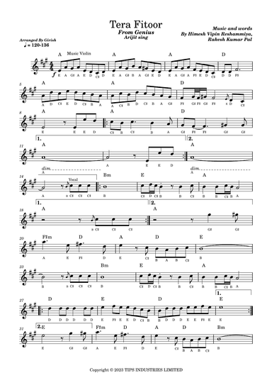 Tera Fitoor (arr. Girish Kataria)