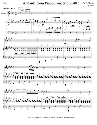 Andante from Piano Concerto K. 487 (arr. Ian Fitze)