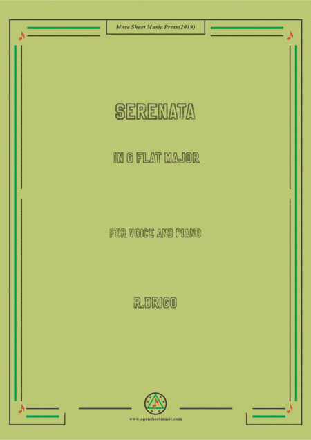 Drigo-Serenata in G flat Major,for Voice and Piano (arr. MSM)