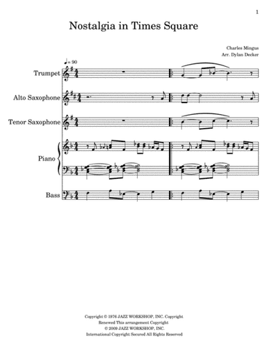 Nostalgia In Times Square (arr. Dylan Decker)