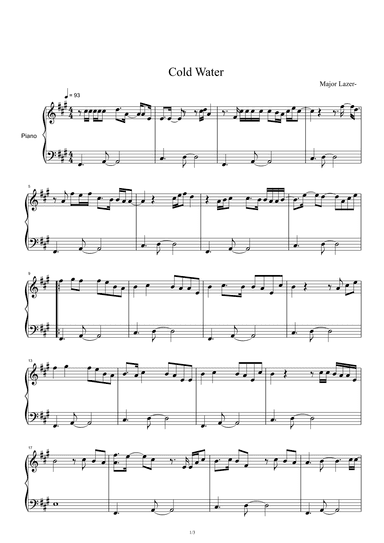 Cold Water (arr. Major Lazer feat. Justin Bieber and MØ)