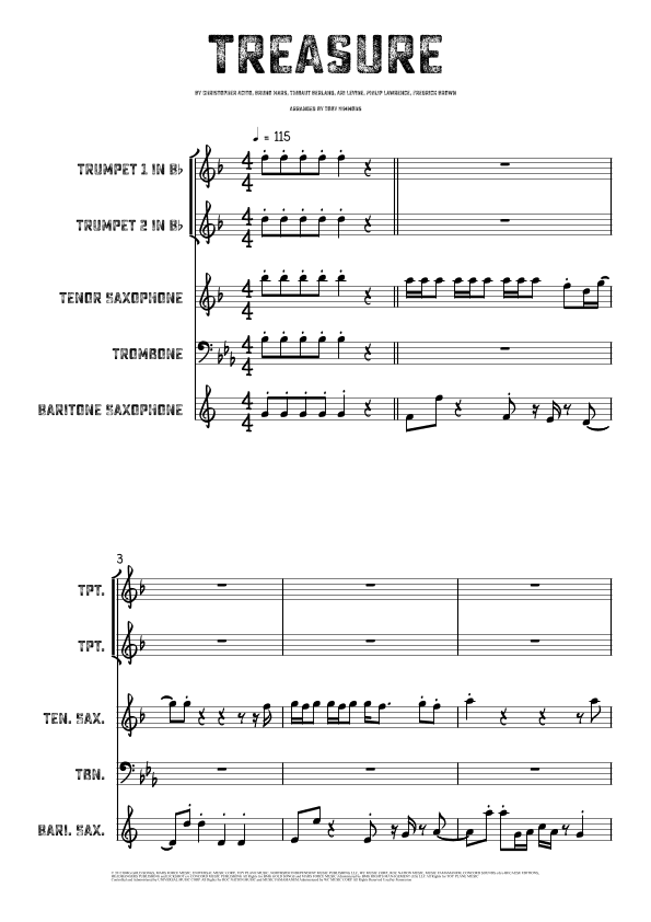 Treasure (arr. TOBY SIMMONS)