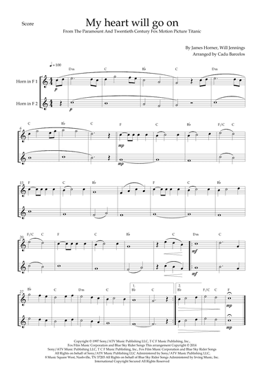 My Heart Will Go On (love Theme From 'titanic') (arr. Cadu Barcelos)