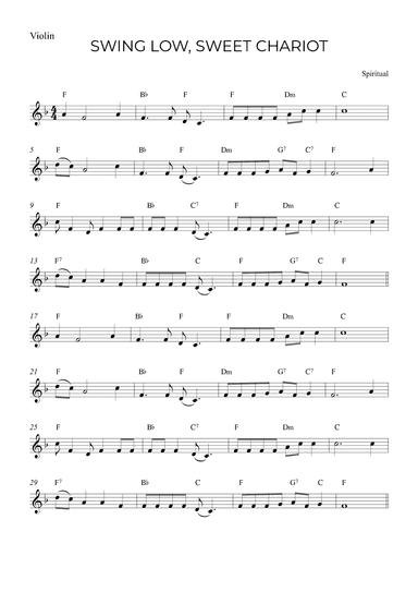 SWING LOW, SWEET CHARIOT (arr. Alex Nunes Rodrigues)