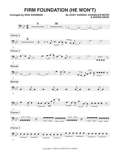 Firm Foundation (he Won't) (arr. Erik Sundman)