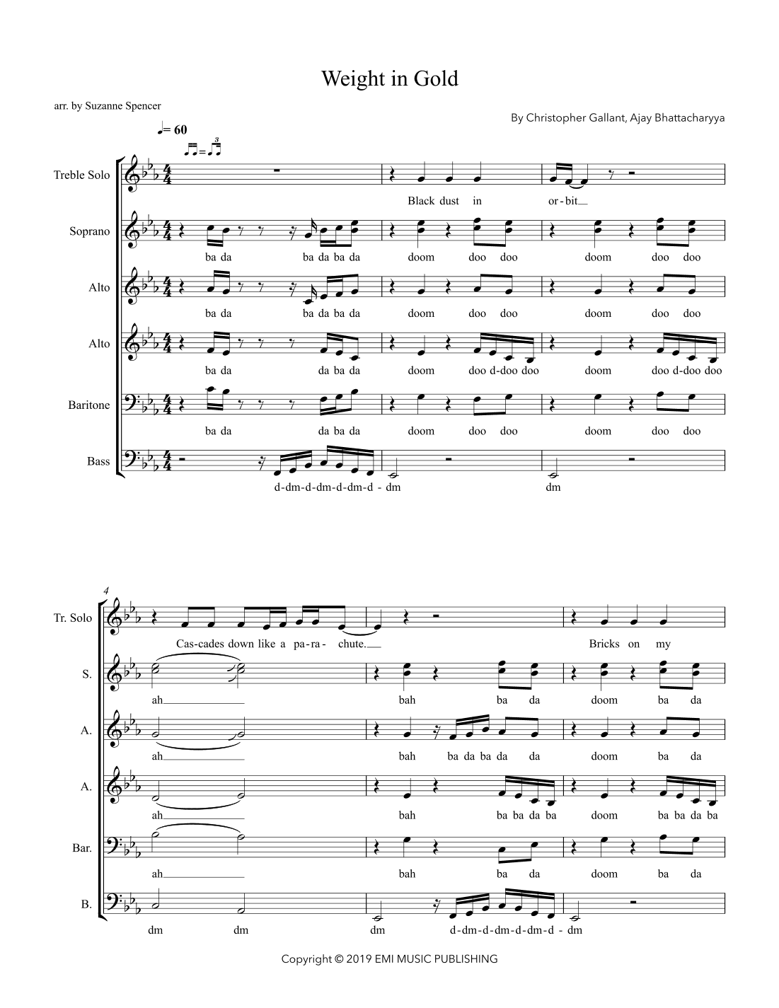 Weight In Gold (arr. Suzanne Spencer)