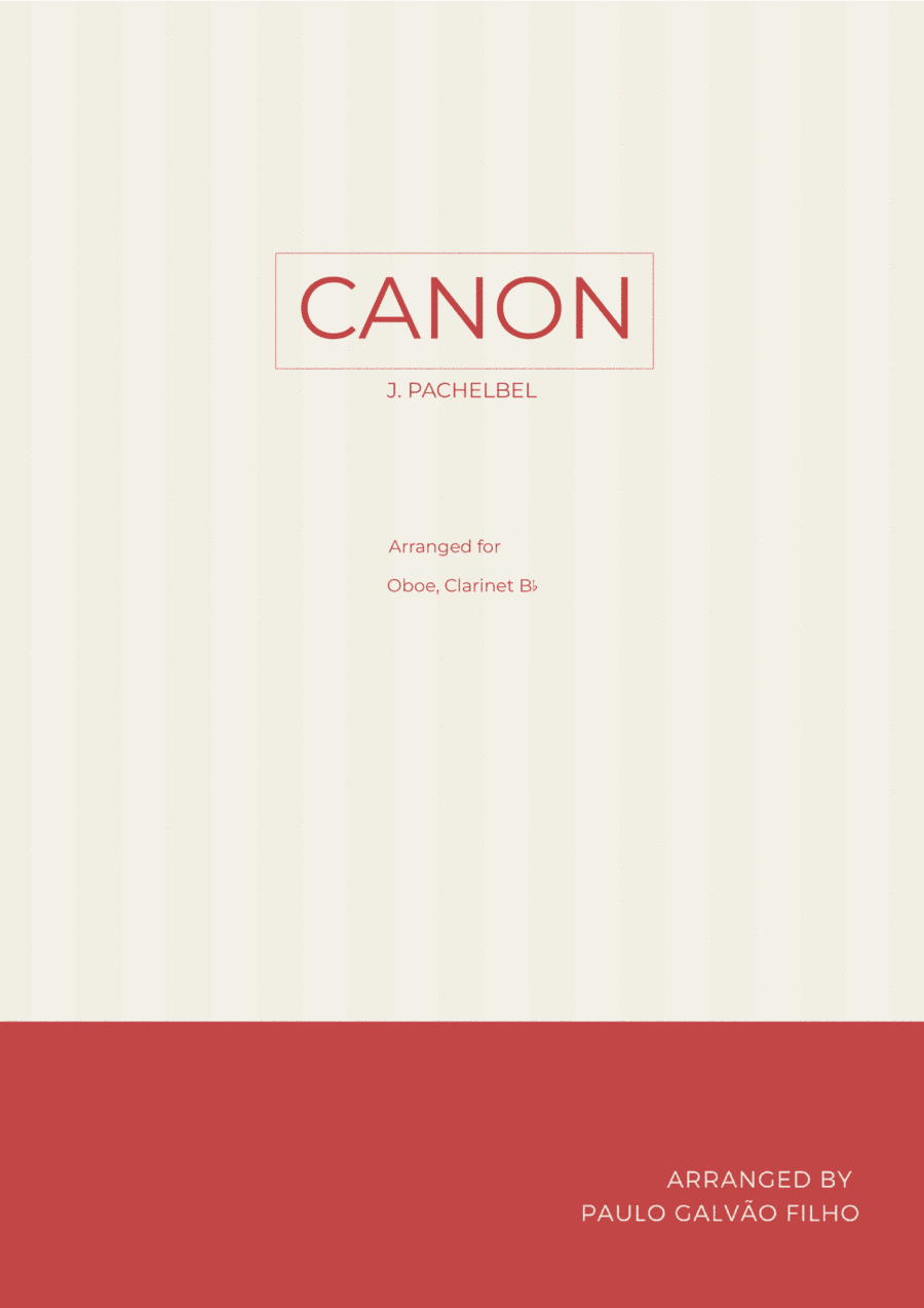 CANON IN D - OBOE & CLARINET (arr. Paulo Galvao Filho)