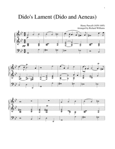 Dido's Lament from "Dido and Aeneas" (arr. Richard Williams)