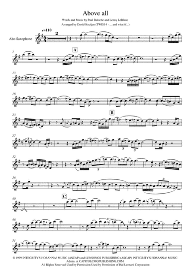 Above All (arr. David Kocijan)